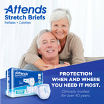 Attends® Stretch Briefs, Medium / Regular
