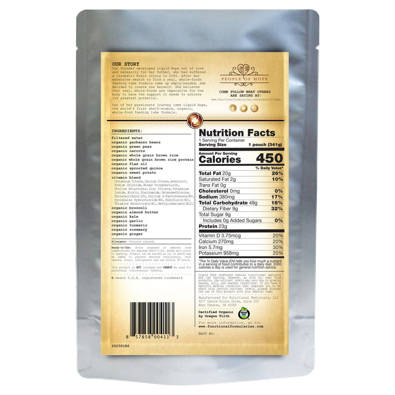 Liquid Hope® Complete Plant Based Nutrition, 12-ounce pouch