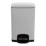 McKesson White Square Step-On Trash Can, 5 gallon