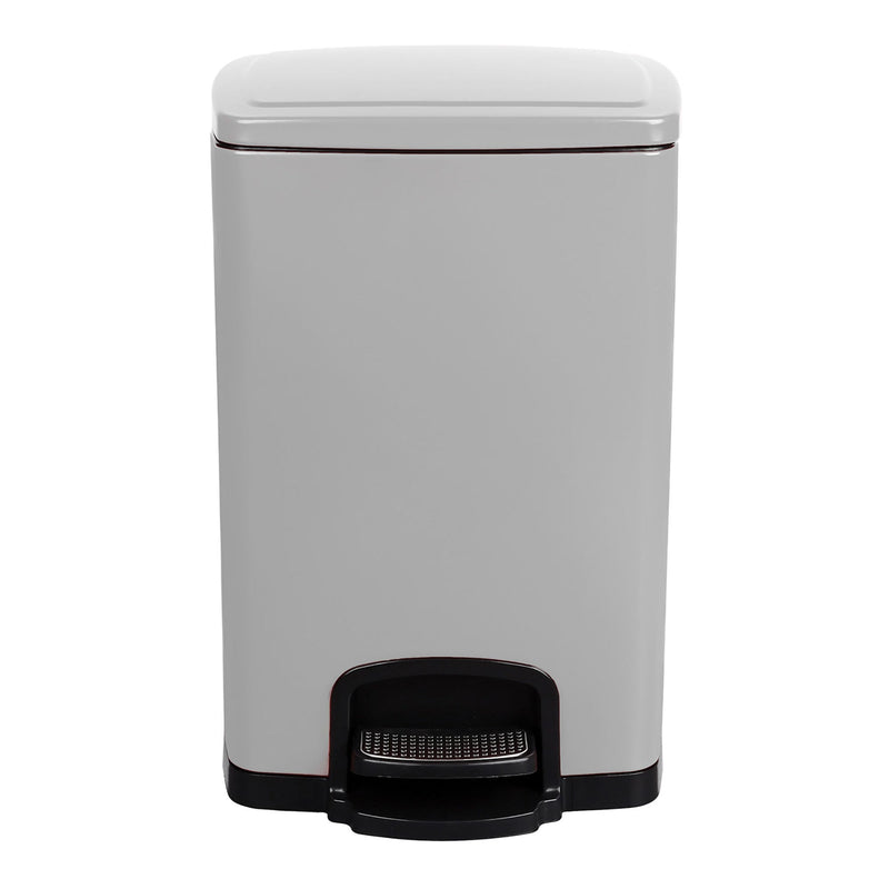 McKesson White Square Step-On Trash Can, 5 gallon