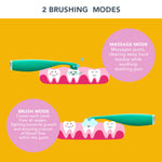 ISSA™ baby Soft Silicone Sonic Toothbrush, Kiwi Green Panda