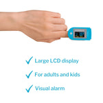 SmartHeart Fingertip Pulse Oximeter for Blood Oxygen Saturation, Deluxe