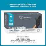CareStock™ Nitrile Exam Glove, Extra Large, Black