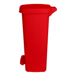 McKesson Waste Can with Step-On Pedal, Plastic, Red, 15.16 x 14.76 x 26.57 Inch
