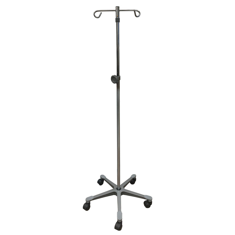 IV Stand Floor Stand 2 Hooks 5 Legs with Casters