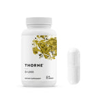 Dietary Supplement Thorne® Vitamin D-1,000 Vitamin D3 25 mcg Capsule 90 Capsules Without Flavor