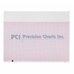 Precision Charts Thermal ECG Recording Paper with Red Grid, 8-1/2 x 11 Inch