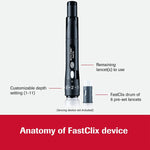 Accu-Chek FastClix Lancet, 30 Gauge, Preloaded Safety Drum, Track System