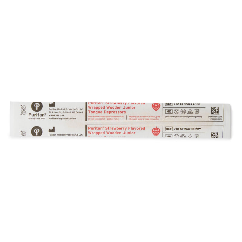 Puritan® Tongue Depressor, Strawberry Flavor, 5.5 inches long