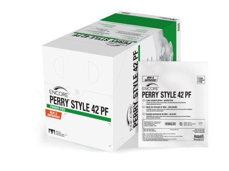 Surgical Glove ENCORE® Perry® Style 42® PF Size 7 Sterile Latex Standard Cuff Length Micro-Textured Natural Chemo Tested