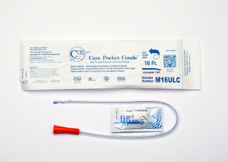 Urethral Catheter Cure Pocket Cath® Coude Tip Uncoated PVC 16 Fr. 16 Inch