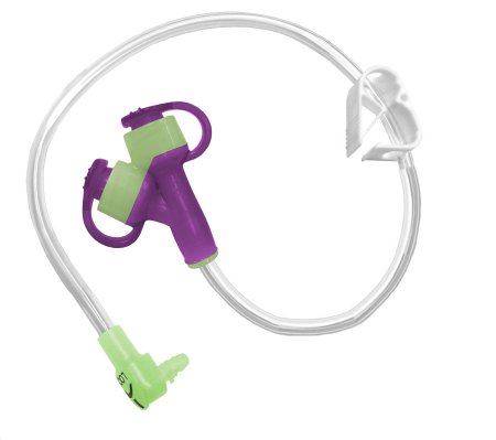 Enteral Feeding Extension Set G-JET® 2 Inch, Dual ENFit Y-Port Medication, Purple, Sterile