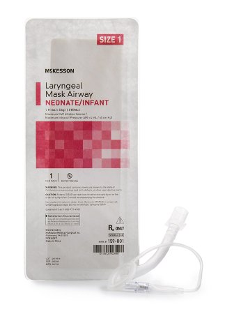 Curved Laryngeal Mask McKesson 4 mL Cuff Size 1 Single Patient Use