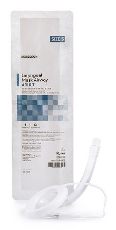 Curved Laryngeal Mask McKesson 40 mL Cuff Size 5 Single Patient Use
