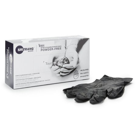 Exam Glove Touch of Life™ Large NonSterile Nitrile Textured Fingertips Black Chemo Tested / Fentanyl Tested