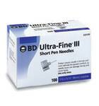 Standard Insulin Pen Needle Ultra-Fine III™ 31 Gauge 8 mm Length NonSafety