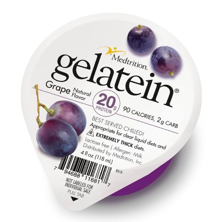 Oral Supplement Gelatein® Grape Flavor Gel 4 oz. Cup