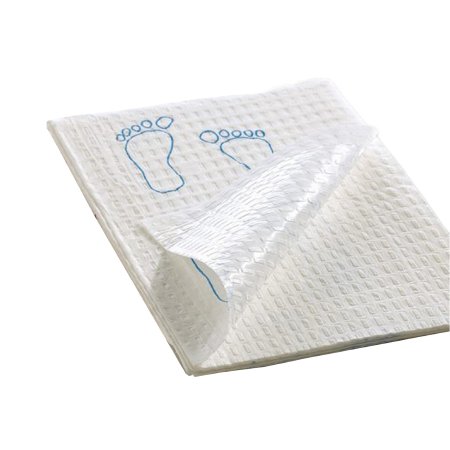 Procedure Towel Footprint® 13-1/2 X 18 Inch White / Blue Footprints NonSterile