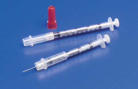 Safety Tuberculin Syringe with Needle Monoject™ 1 mL 5/8 Inch 25 Gauge Sliding Safety Needle Regular Wall