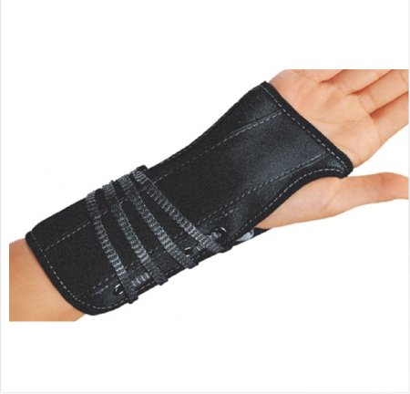 Wrist Brace ProCare® Aluminum / Flannel / Suede Right Hand Black Medium