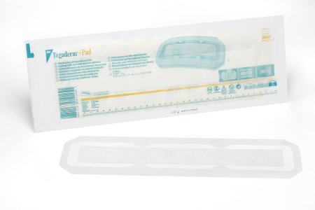 Transparent Film Dressing with Pad 3M™ Tegaderm™ 3-1/2 X 13-3/4 Inch Frame Style Delivery Rectangle Sterile