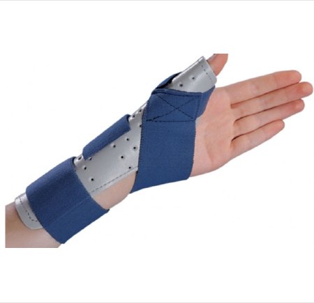 Thumb Splint ThumbSPICA™ Adult Large / X-Large Hook and Loop Strap Closure Left or Right Hand Blue / Gray
