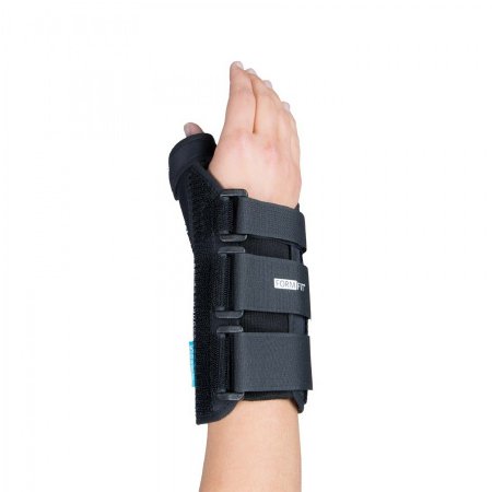 Thumb Spica Ossur® Formfit® Medium D-Ring / Hook and Loop Strap Closure Right Hand Black