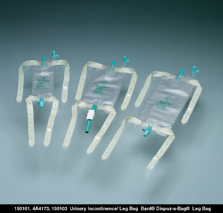 Urinary Leg Bag Bard® Dispoz-a-Bag® Anti-Reflux Valve Sterile 950 mL Vinyl