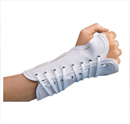Cock-Up Wrist Brace ProCare® Aluminum / Canvas Left Hand White Medium