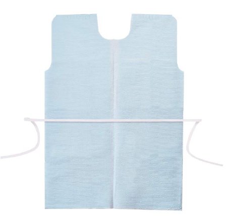 Patient Exam Gown Apex™ Medium / Large Blue Disposable