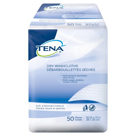 Washcloth TENA ProSkin™ Dry 10-1/4 X 13 Inch White Disposable