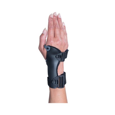 Wrist Splint Ossur® Exoform® Carpal Tunnel Low Profile Plastic / Nylon Right Hand Black / Blue / Gray Large