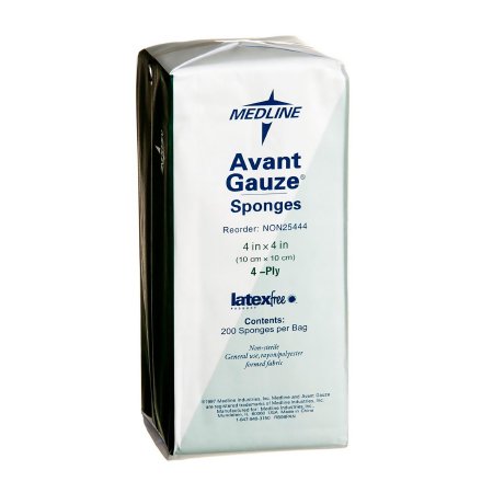 Nonwoven Sponge Avant Gauze® 4 X 4 Inch 200 per Pack NonSterile 4-Ply Square