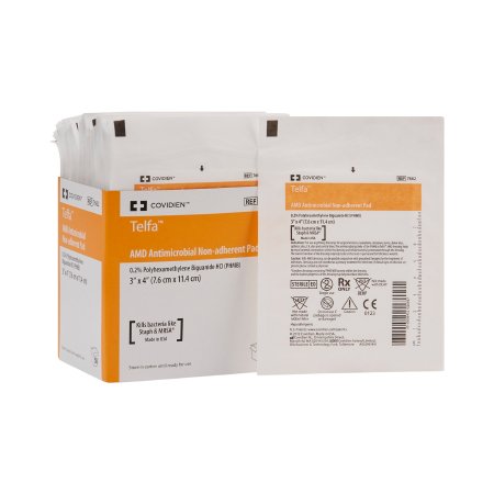 Antibacterial Island Dressing Telfa™ AMD 3 X 4 Inch Rectangle Sterile