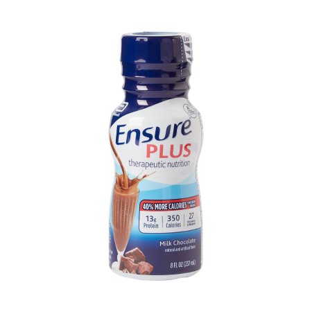 Oral Supplement Ensure® Plus Therapeutic Nutrition Milk Chocolate Flavor Liquid 8 oz. Bottle