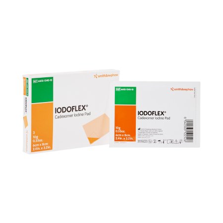 Iodophor Impregnated Dressing Iodoflex™ Pad Rectangle 2-1/8 X 3 Inch Sterile