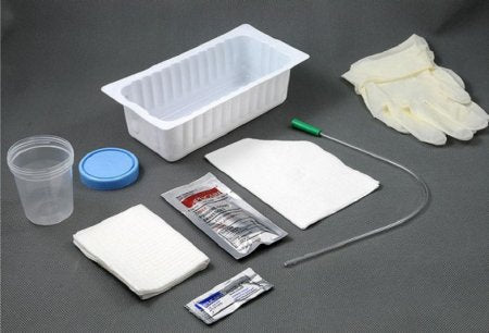 Intermittent Catheter Tray AMSure® Urethral 14 Fr. Without Balloon PVC