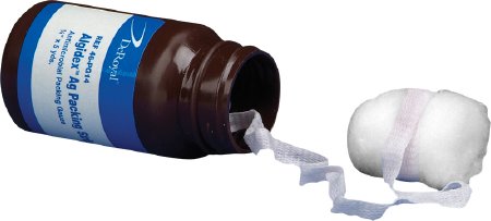 Silver Wound Packing Strip Algidex Ag® 1/4 Inch X 5 Yard Sterile