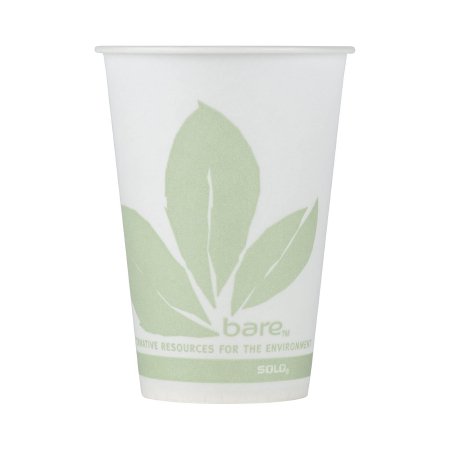 Drinking Cup Bare® Eco-Forward® 7 oz. Leaf Print Wax Coated Paper Disposable