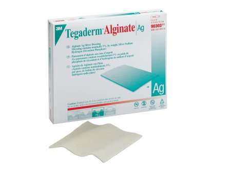Silver Alginate Dressing 3M™ Tegaderm™ Alginate Ag 4 X 5 Inch Rectangle Sterile