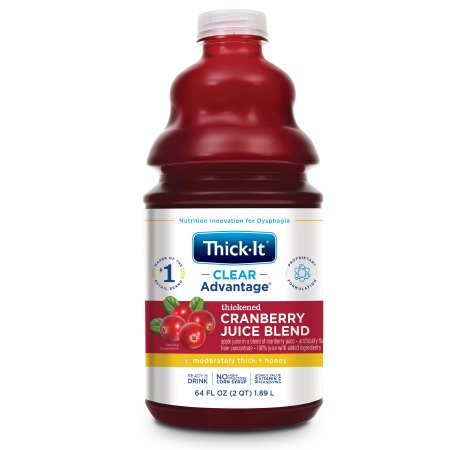 Thickened Beverage Thick-It® Clear Advantage® 64 oz. Bottle Cranberry Flavor Liquid IDDSI Level 3 Moderately Thick/Liquidized