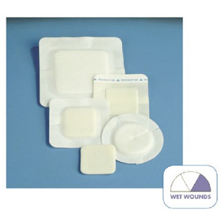 Foam Dressing Polyderm™ Border 4 Inch Diameter With Border Without Film Backing Nonadhesive Fenestrated Round Sterile