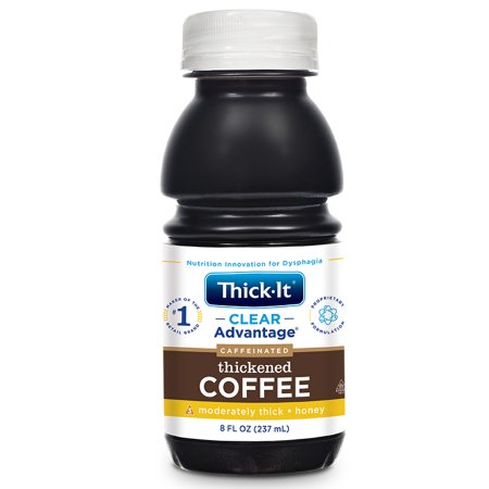 Thickened Beverage Thick-It® Clear Advantage® 8 oz. Bottle Coffee Flavor Liquid IDDSI Level 3 Moderately Thick/Liquidized