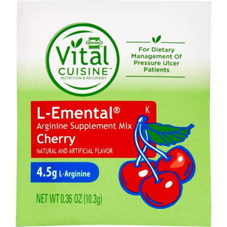 Oral Supplement Hormel Vital Cuisine® L-Emental® Arginine Cherry Flavor Powder 10.3 Gram Individual Packet