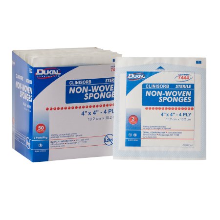 Nonwoven Sponge Clinisorb 4 X 4 Inch 2 per Pack Sterile 4-Ply Square