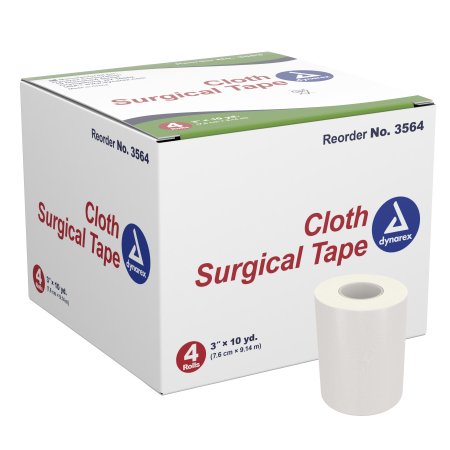Medical Tape Dynarex® White 3 Inch X 10 Yard Cloth NonSterile
