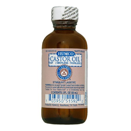 Laxative Humco Unflavored Liquid 2 oz. Castor Oil