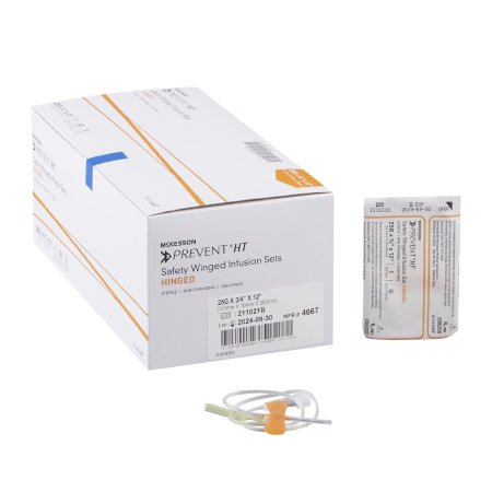Infusion Set McKesson Prevent® 25 Gauge 3/4 Inch 12 Inch Tubing Without Port