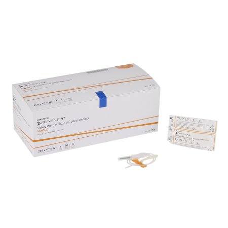 McKesson Prevent® Blood Collection Set 25 Gauge 3/4 Inch Needle Length Safety Needle 12 Inch Tubing Sterile