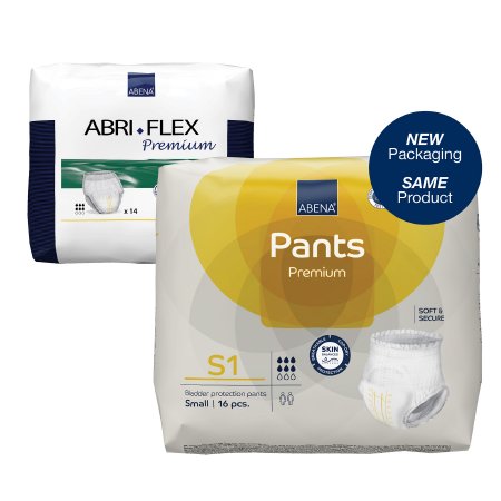 Unisex Adult Absorbent Underwear Abri-Flex™ Premium S1 Pull On with Tear Away Seams Small Disposable Moderate Absorbency